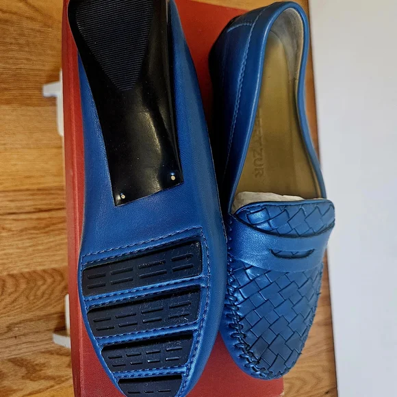 Robert Zur Blue Woven Loafers - Picture 4 of 4